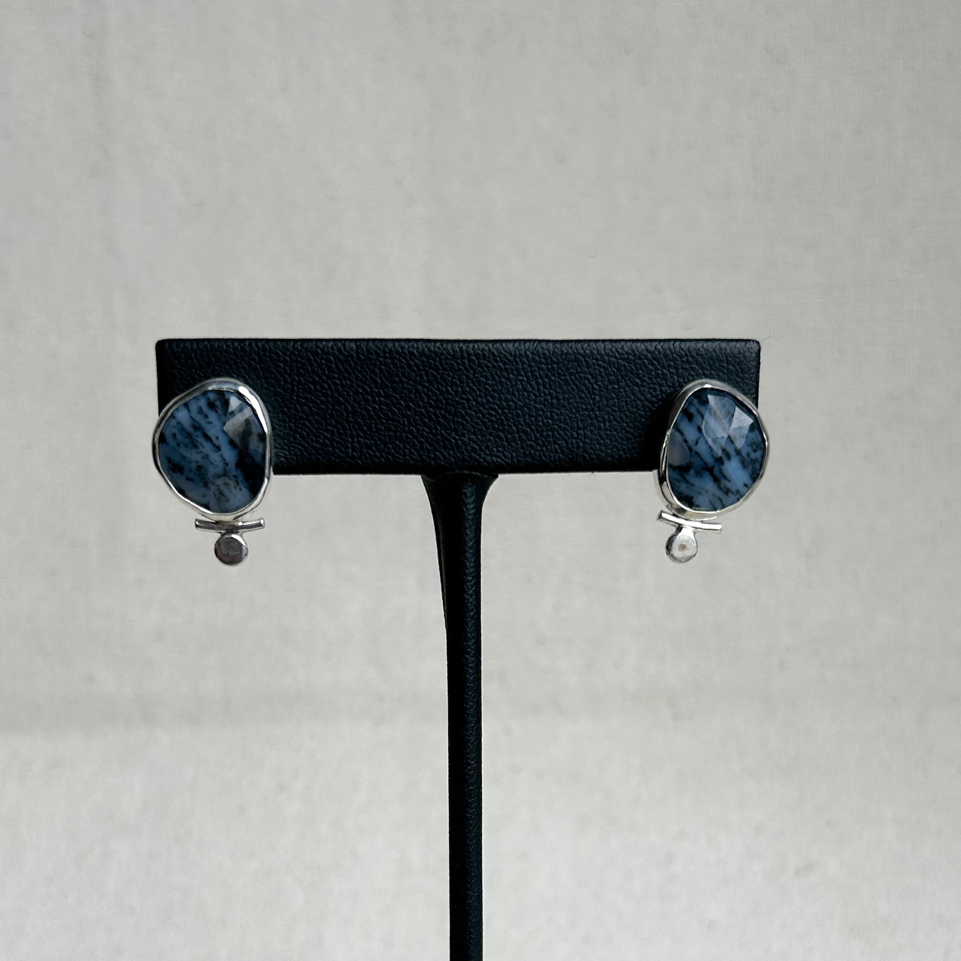 Organic shaped Opal stud earrings