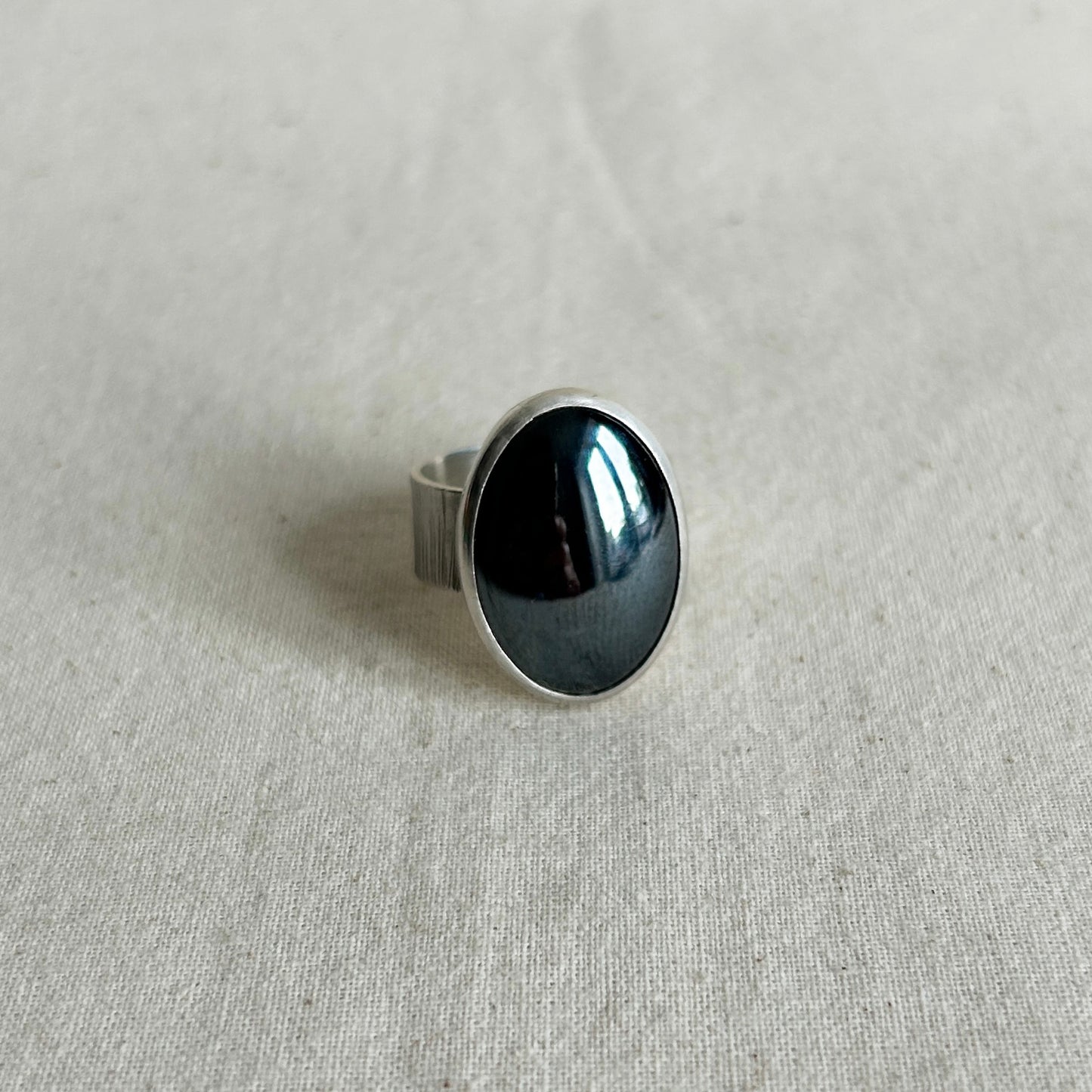 Hematite Silver Ring