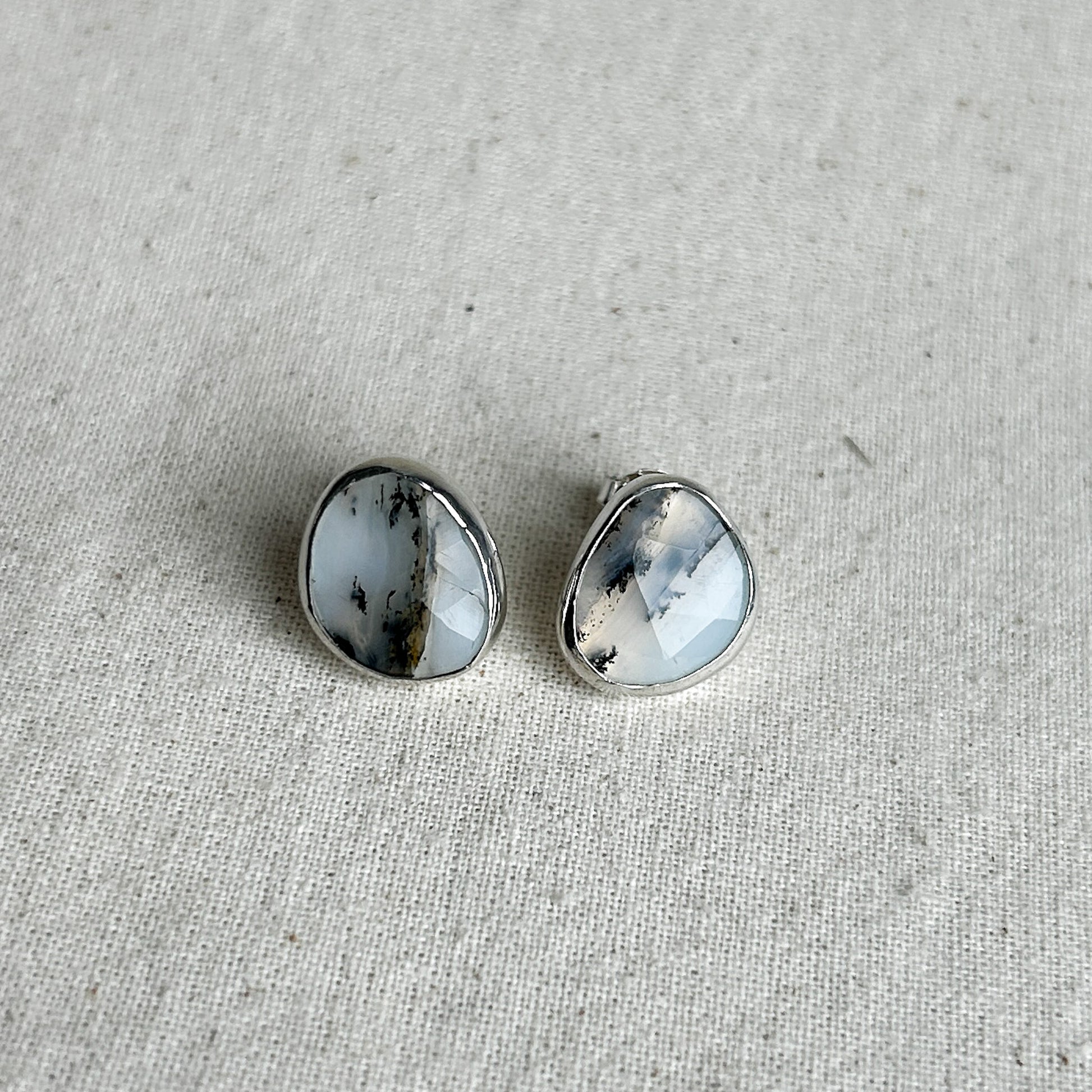 Small opal stud earrings