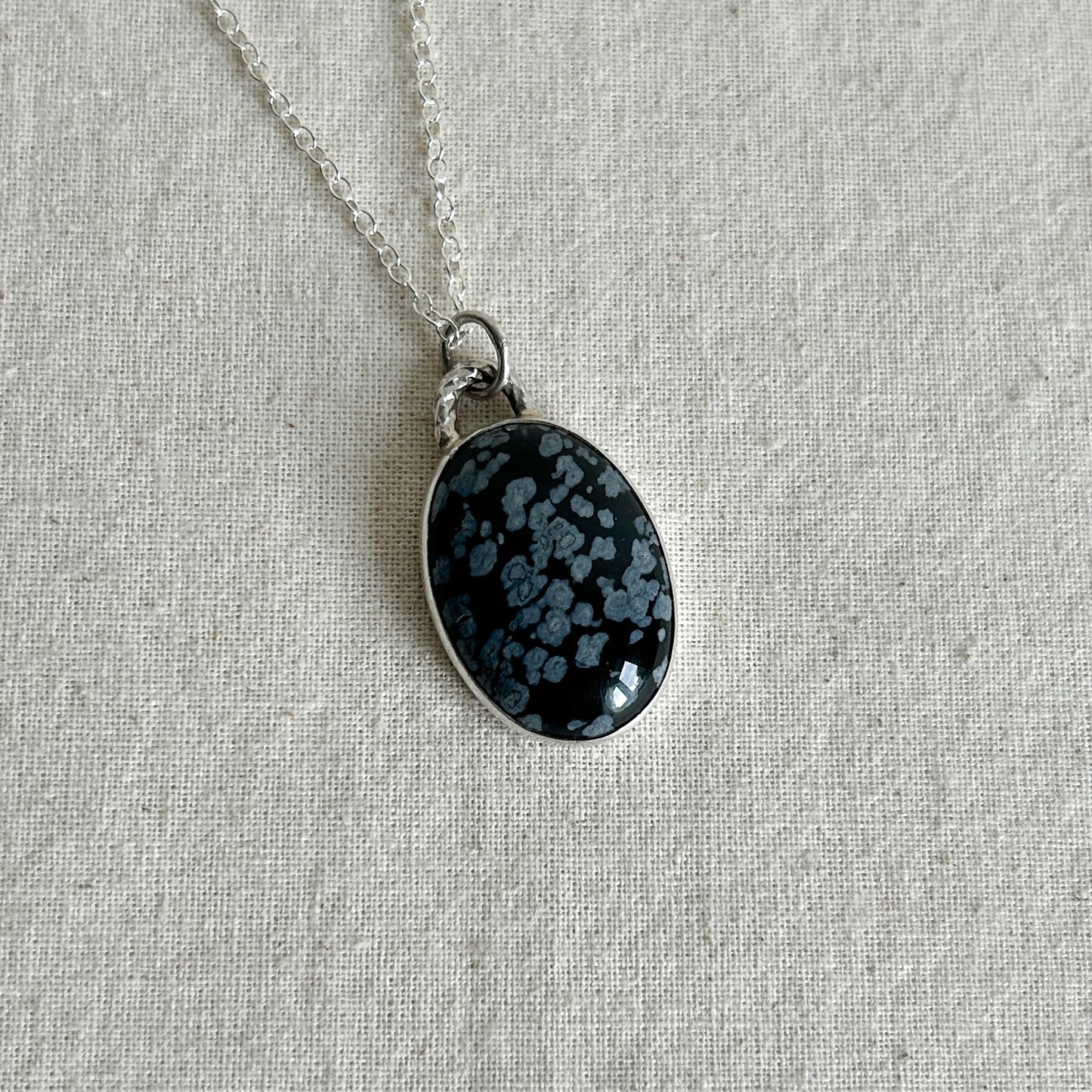 Snowflake Obsidian Pendant