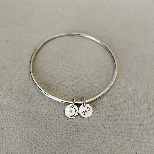 Sterling silver bangle sample for workshop
