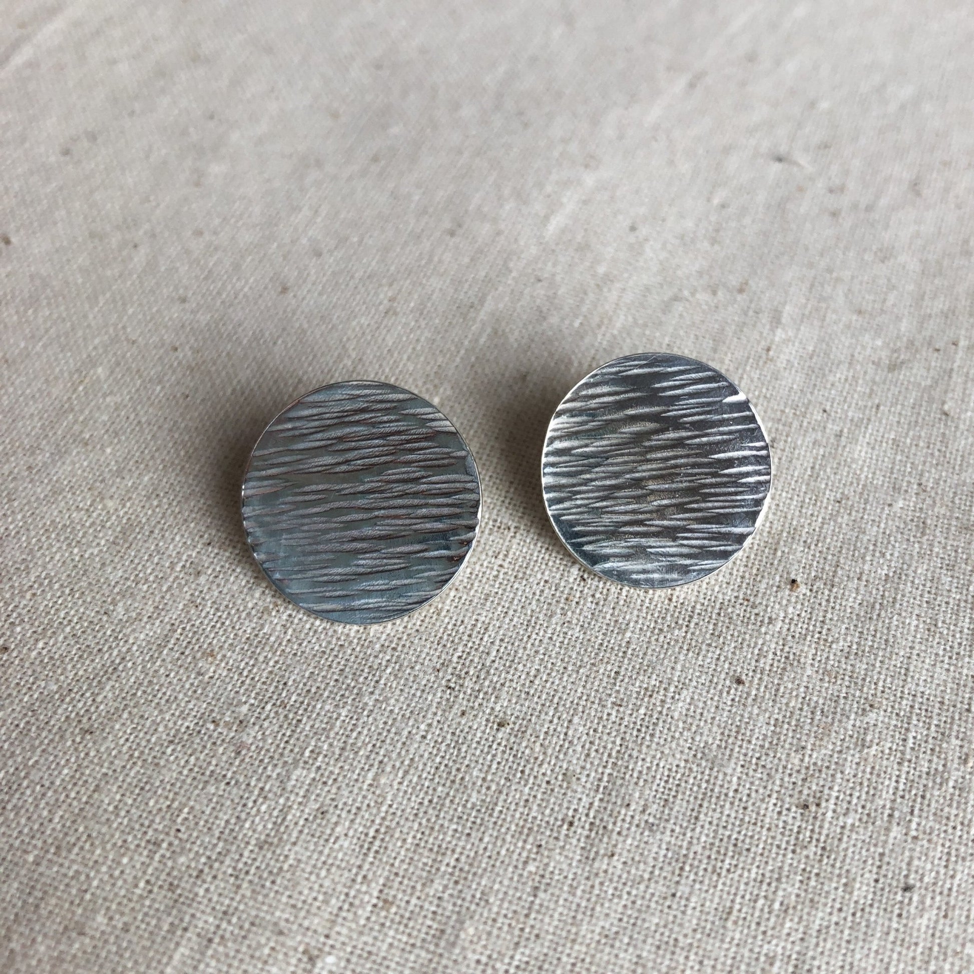 Sterling Silver Disc Earrings