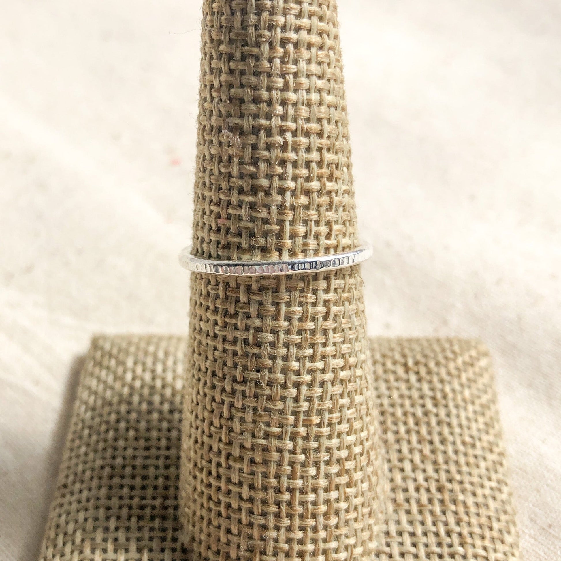 Silver Stacking Ring Display