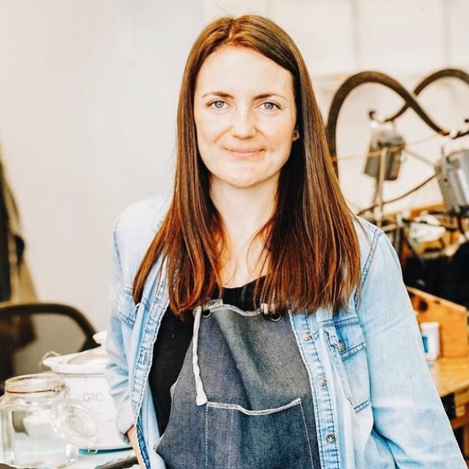 Amie in studio 