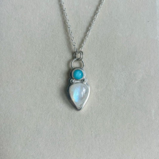 Moonstone & Amazonite Pendant