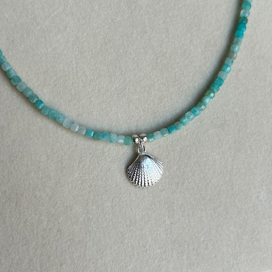 Amazonite Shell Necklace