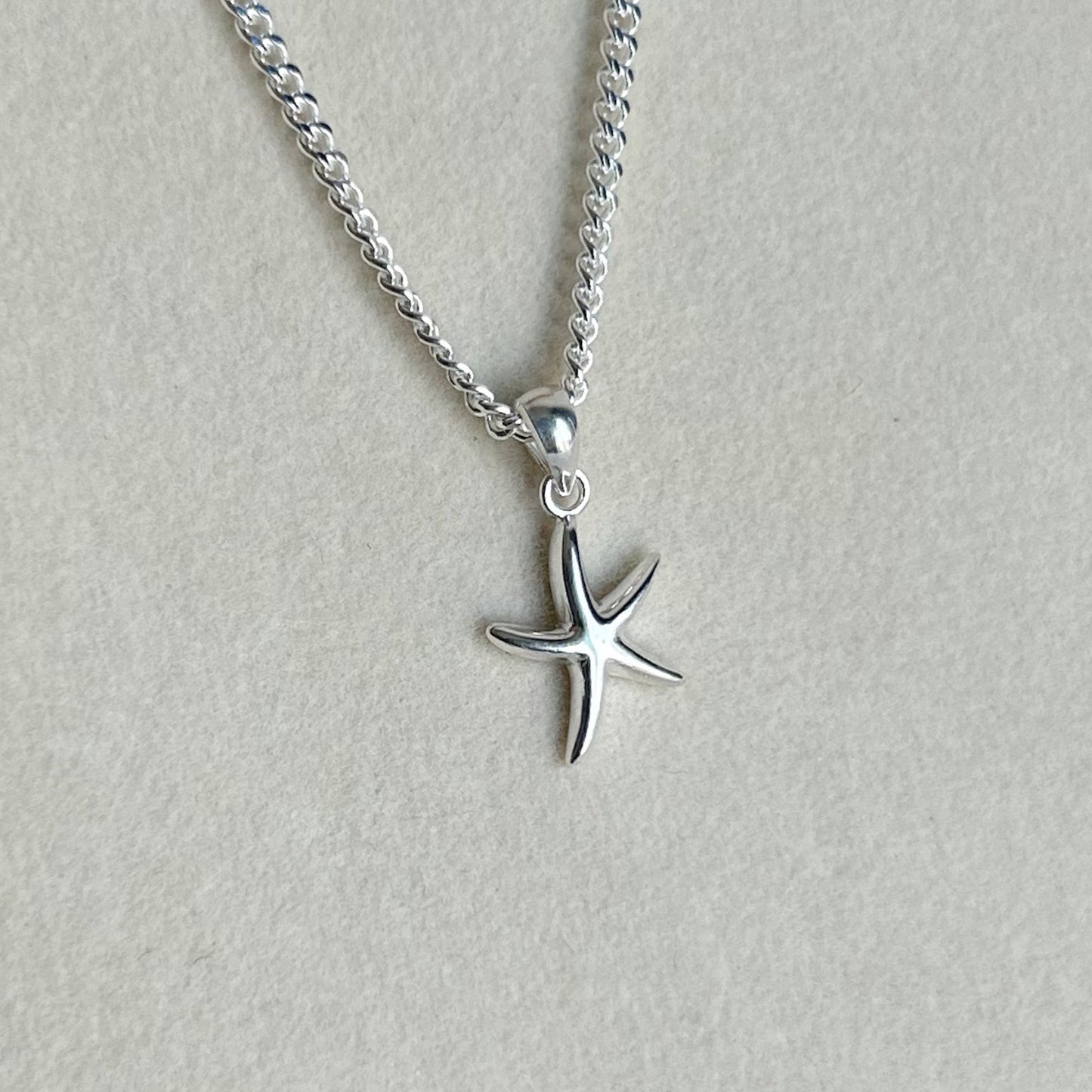 Silver Starfish Necklace