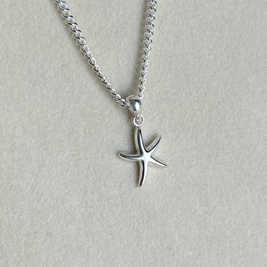 Silver Starfish Necklace