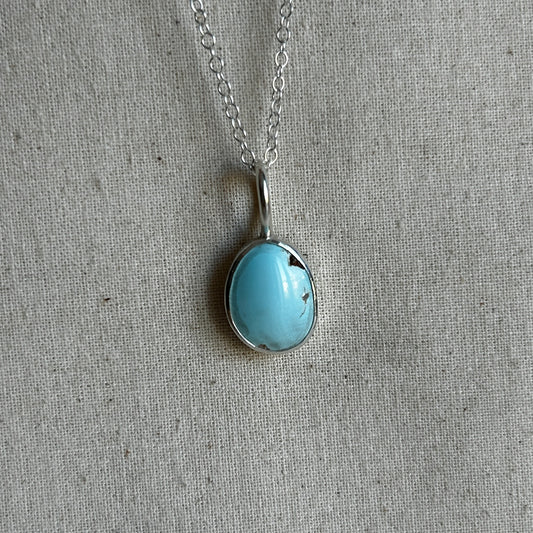 Pale blue turquoise gemstone pendant