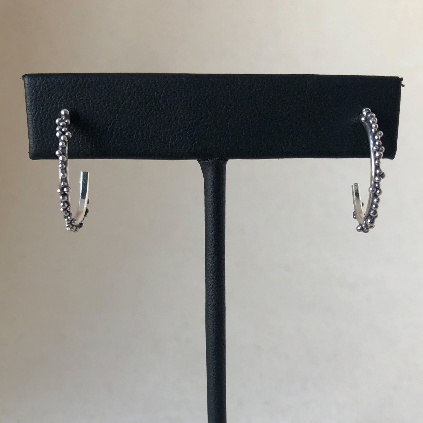 Oxidised Silver Hoop Earrings - Amie Jacobs